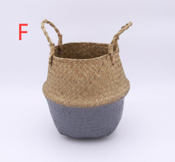 Handcrafted Woven Seagrass Basket and Planter