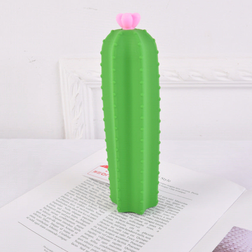 Cactus Silicone Pencil Case - Creative Stationery Bag