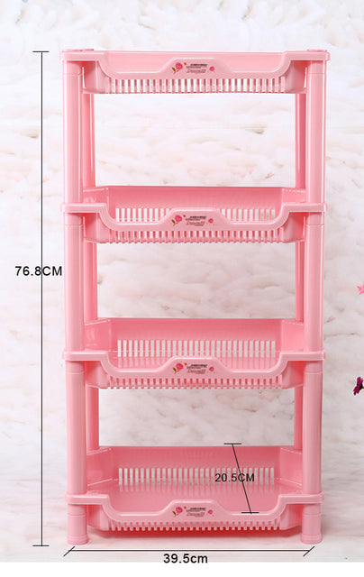 White Hollow Dish Rack and Storage Shelves for Kitchen