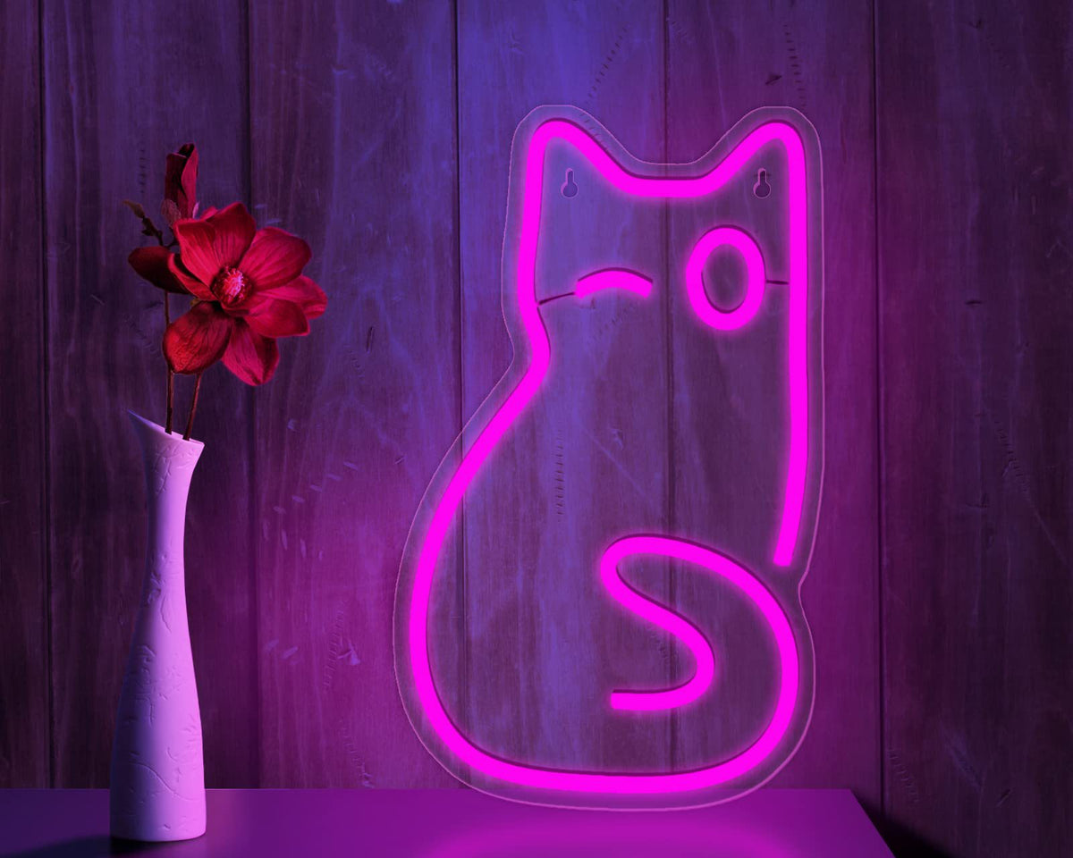 LED Neon Cat Wall Decor for Indoor/Outdoor Lighting