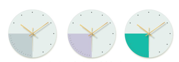 Nordic Silent Creative Glass Wall Clock for Home Decor