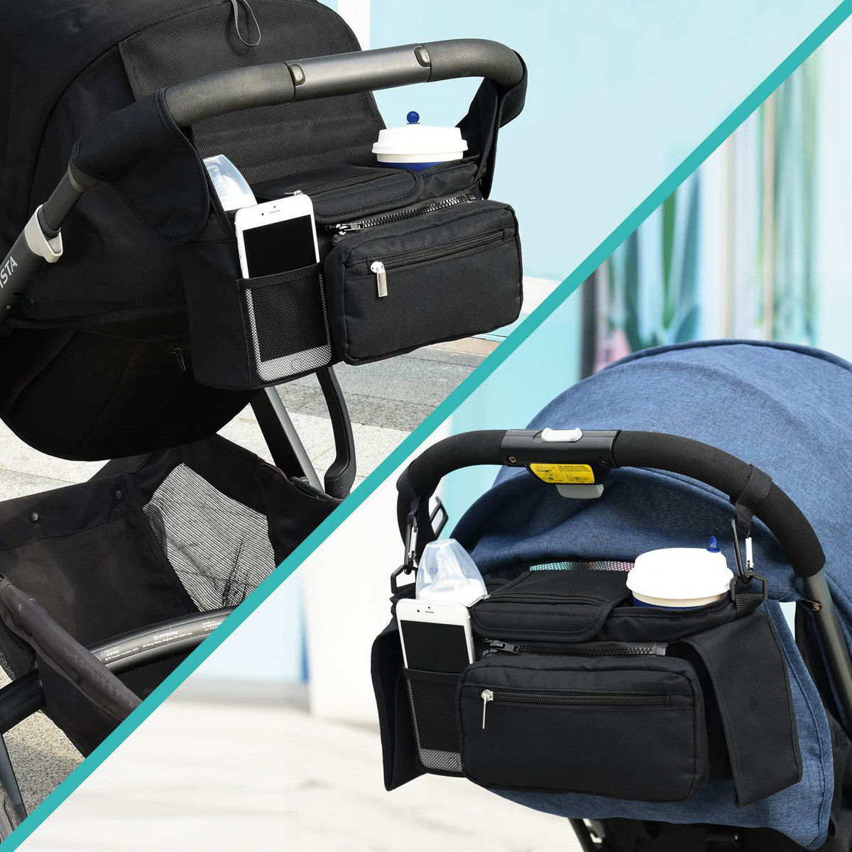 Universal Baby Stroller Organizer Bag and Storage Basket