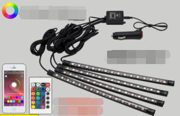 Car Interior Atmosphere Light, 5V USB & 12V Music Control