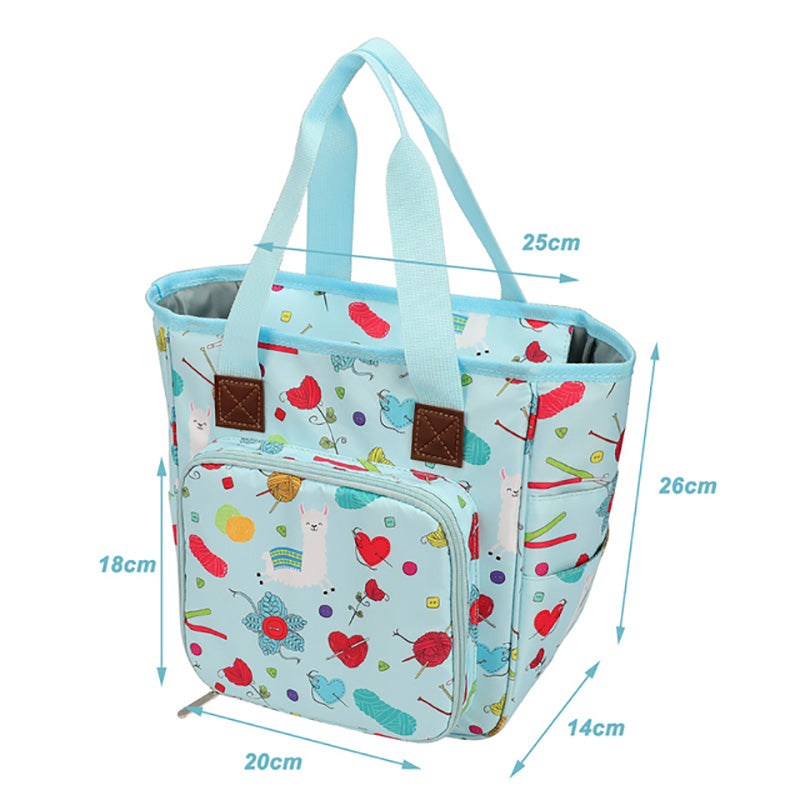 Double Shoulder Wool Crochet Storage Bag for Home