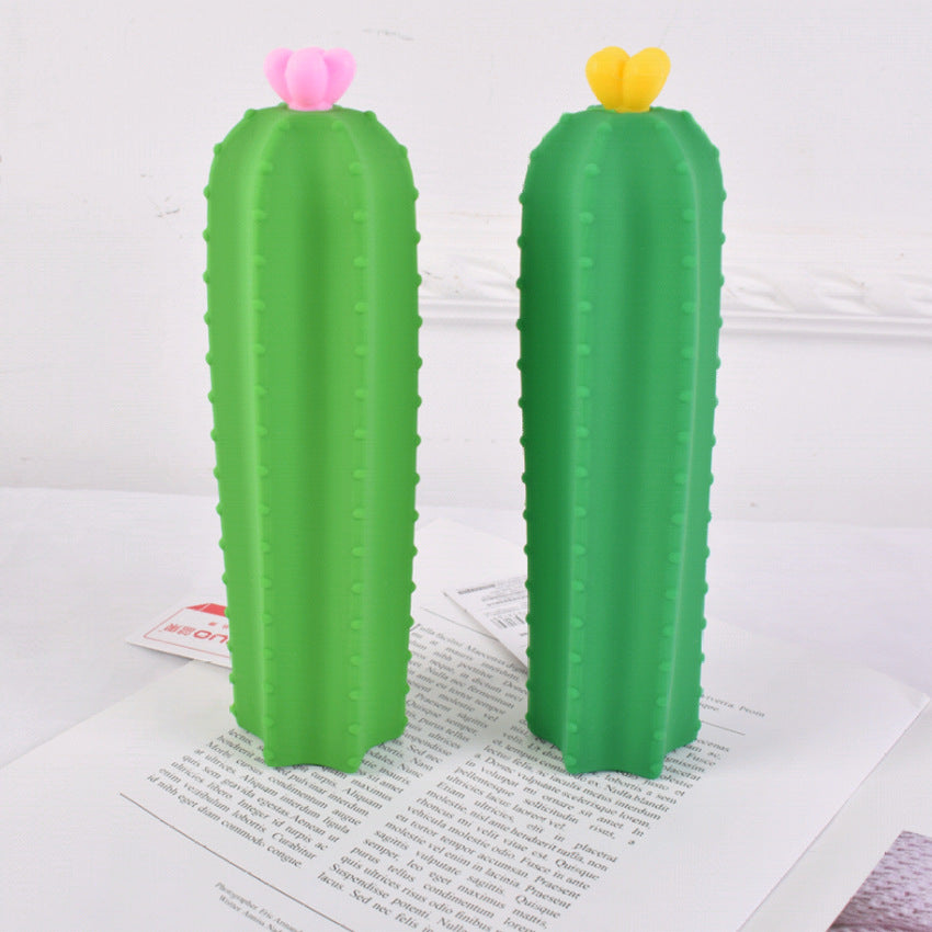Cactus Silicone Pencil Case - Creative Stationery Bag