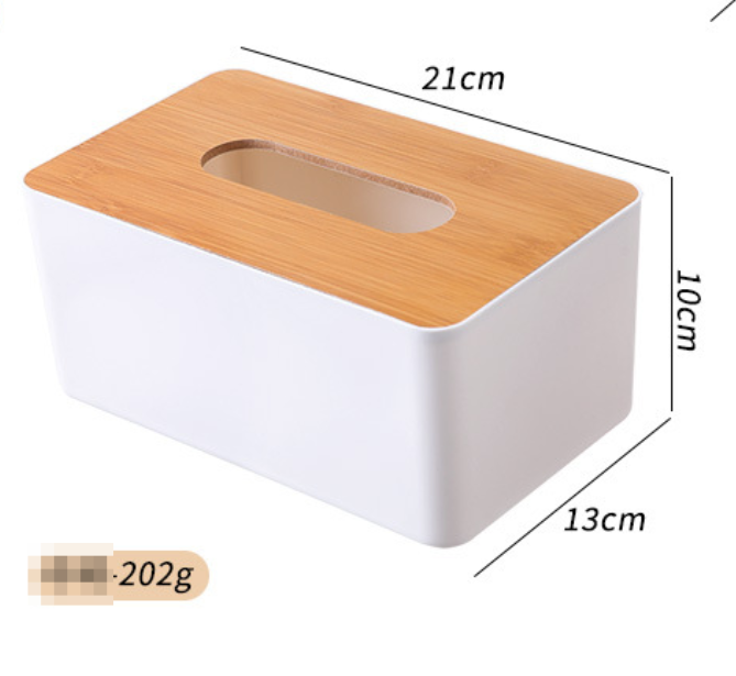 Natural Oak Tissue Box - Creative Desktop Organizer