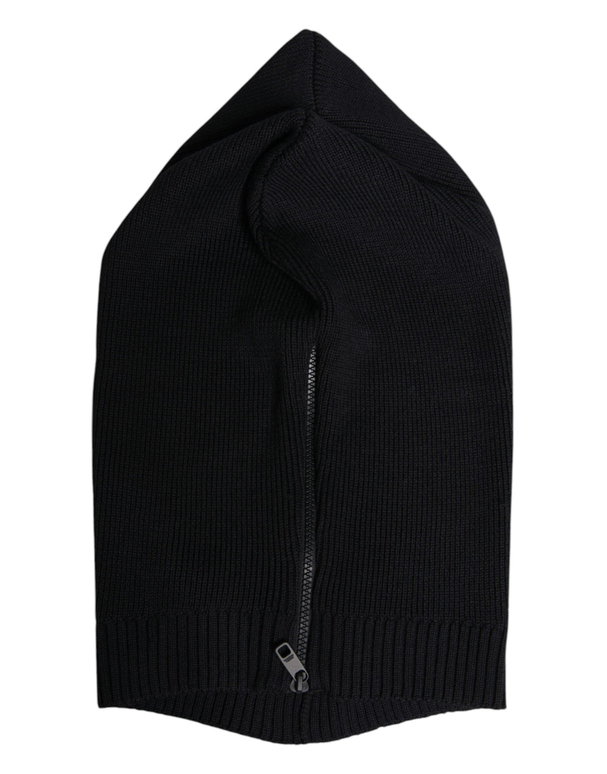 Dolce & Gabbana Black Wool Whole Head Wrap Balaclava Hat