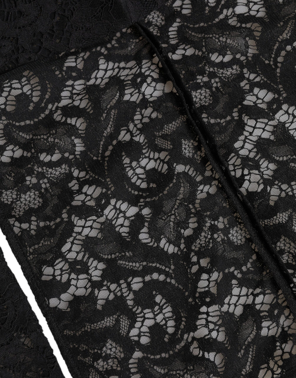 Dolce & Gabbana Black Floral Lace Whole Head Wrap Hat