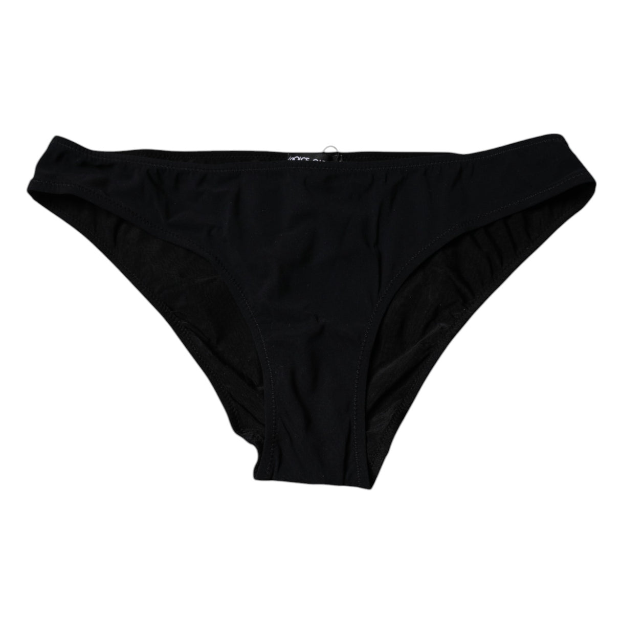 Dolce & Gabbana Black Nylon Stretch Mid Waist Panty Underwear