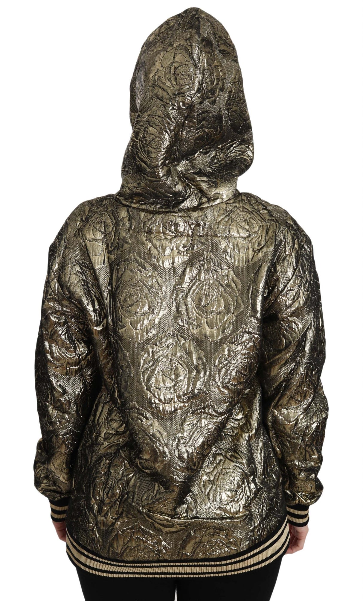 Dolce & Gabbana Im The Queen Jaquard Gold Sweatshirt Hoodie