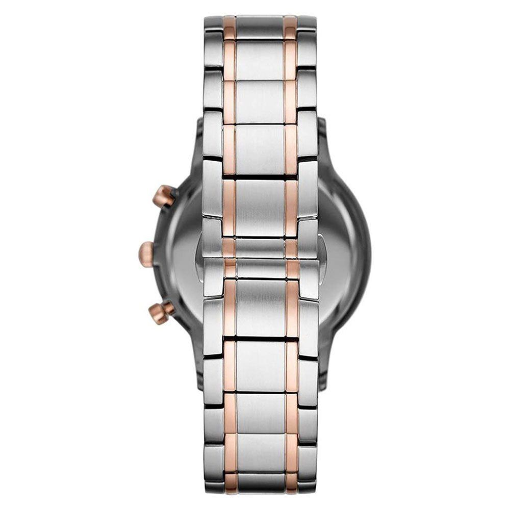 Montre chronographe Emporio Armani en acier argenté pour homme
