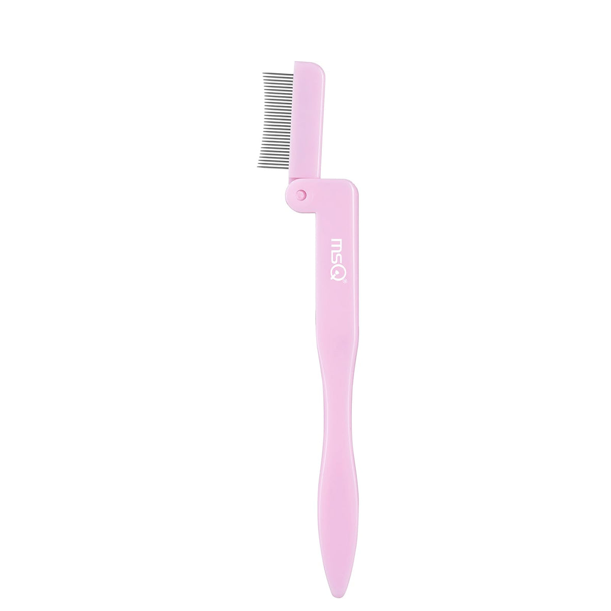 Eyelash Comb MSQ Eyelash Separator Tool Eyelash Comb Separator Folding Eyelash Brush Separator Lash Comb for Eyelash Makeup Brush Pink(1PCS)