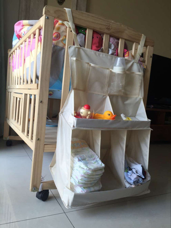 Baby Crib Hanging Storage Bag with 3D Design