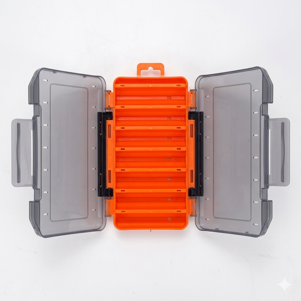 Dual-Sided Fishing Tackle Box