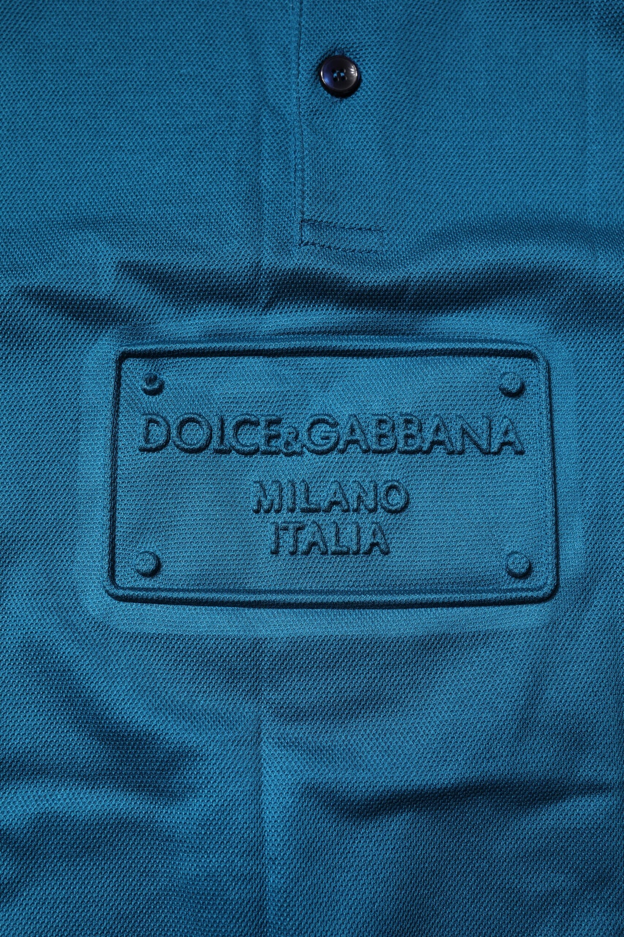 Dolce & Gabbana Blue Logo Cotton Men Polo Shirt T-shirt