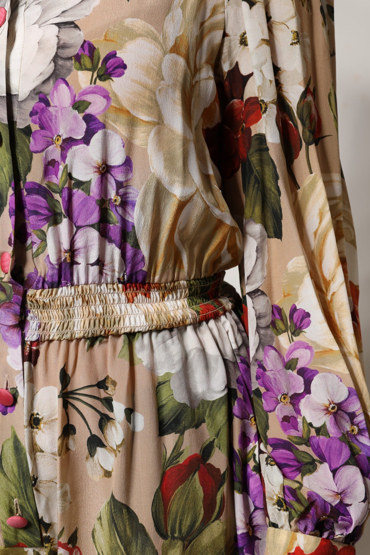 Dolce & Gabbana Multicolor Floral Wide Leg Jumpsuit Dress