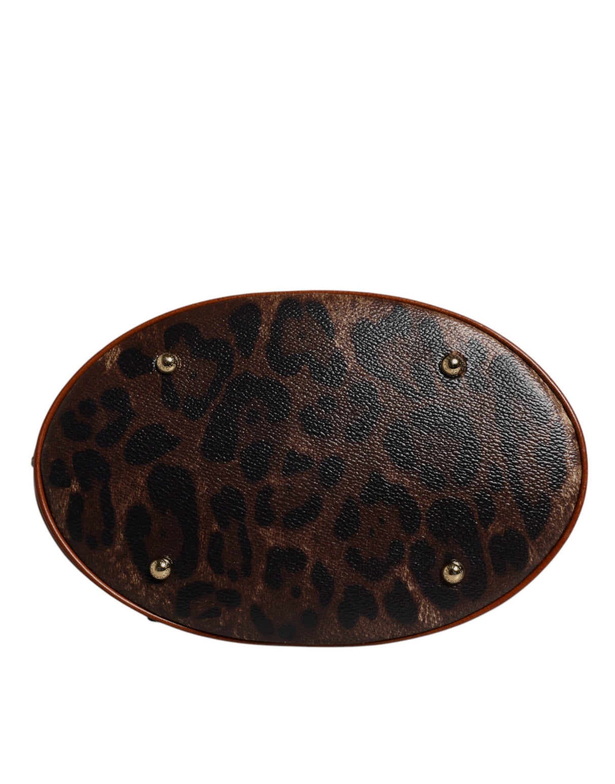 Dolce & Gabbana Brown Leopard Leather Shoulder Strap Tote Bag