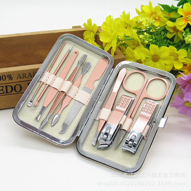 18-Piece Stainless Steel Nail Care Tool Set with Scissors
