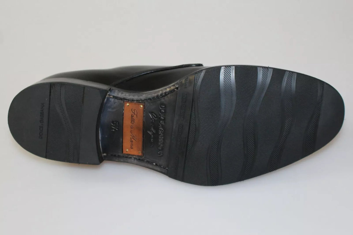 Dolce & Gabbana Black Leather SARTORIA Hand Made Shoes
