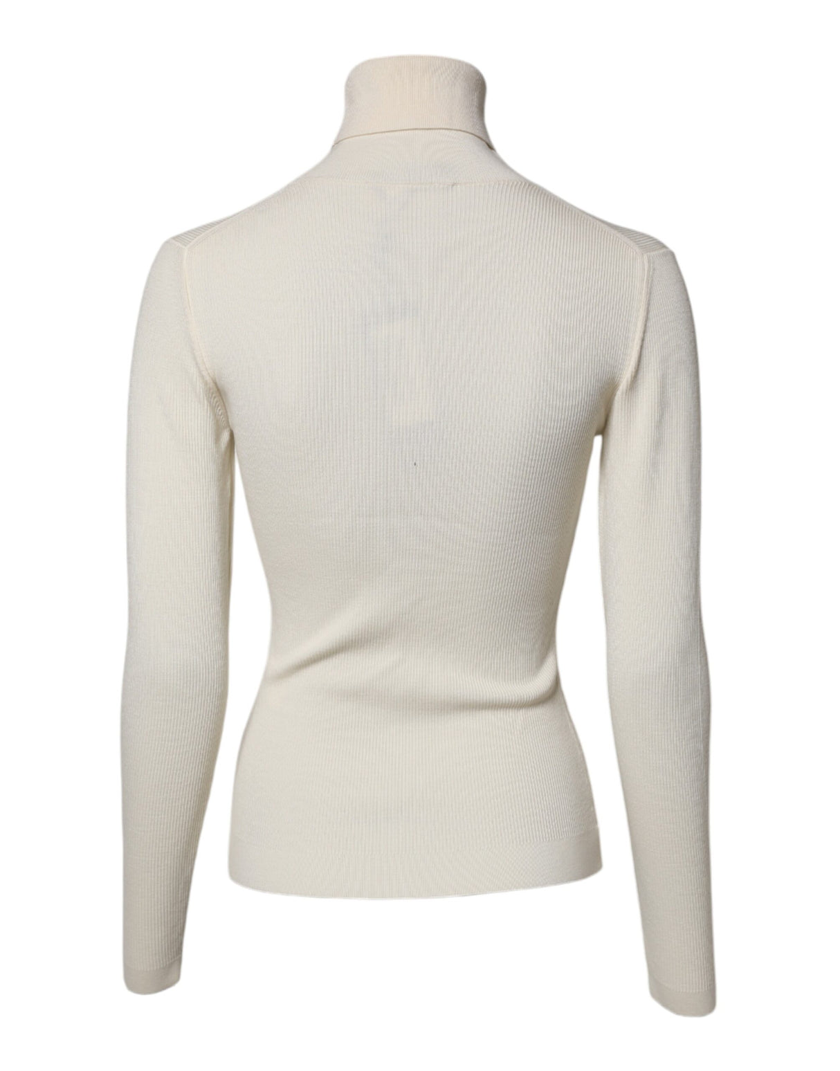 Dolce & Gabbana Cream Long Sleeves Turtleneck Slim Sweater
