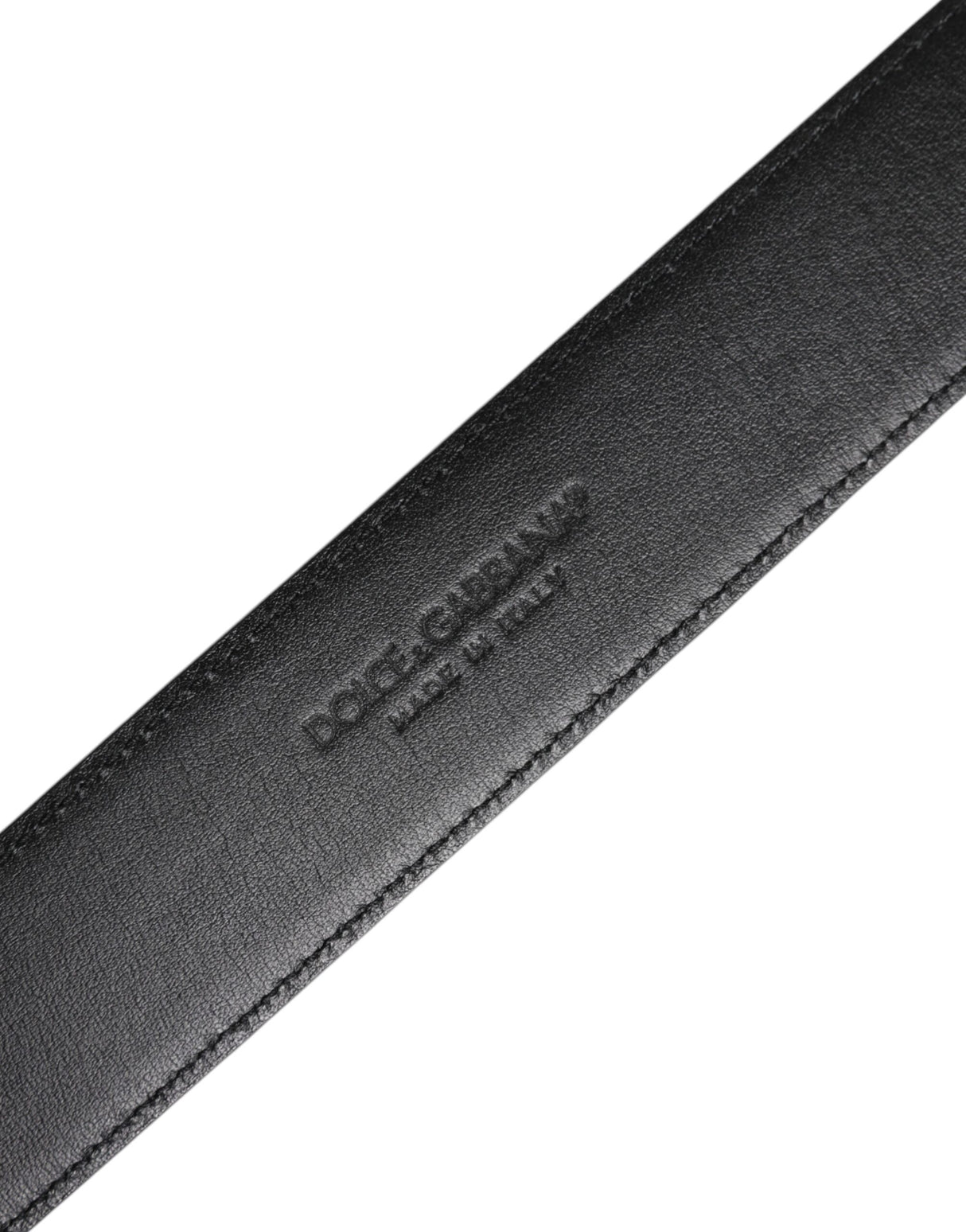 Dolce & Gabbana Black Leather Metal Buckle Classic Belt