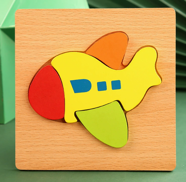 Montessori Wooden Educational Puzzle Board (One Set)