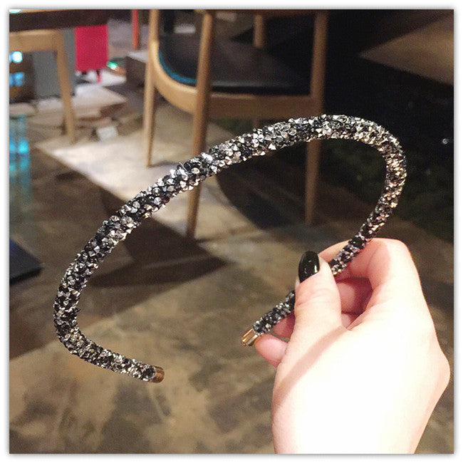 Sparkling Rhinestone Thin Headband Hair Accessory