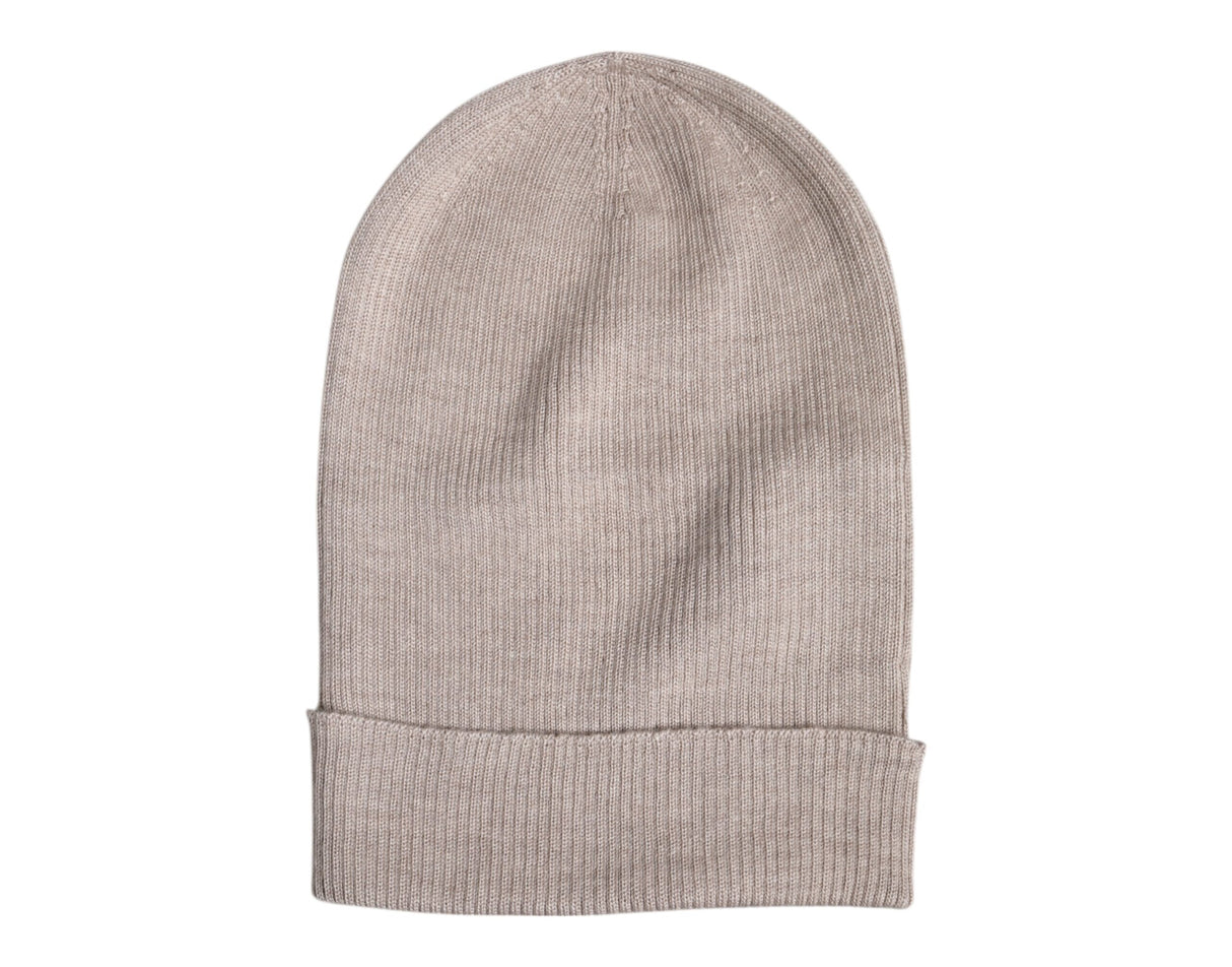 Dolce & Gabbana Beige Cashmere Knitted Winter Beanie Hat