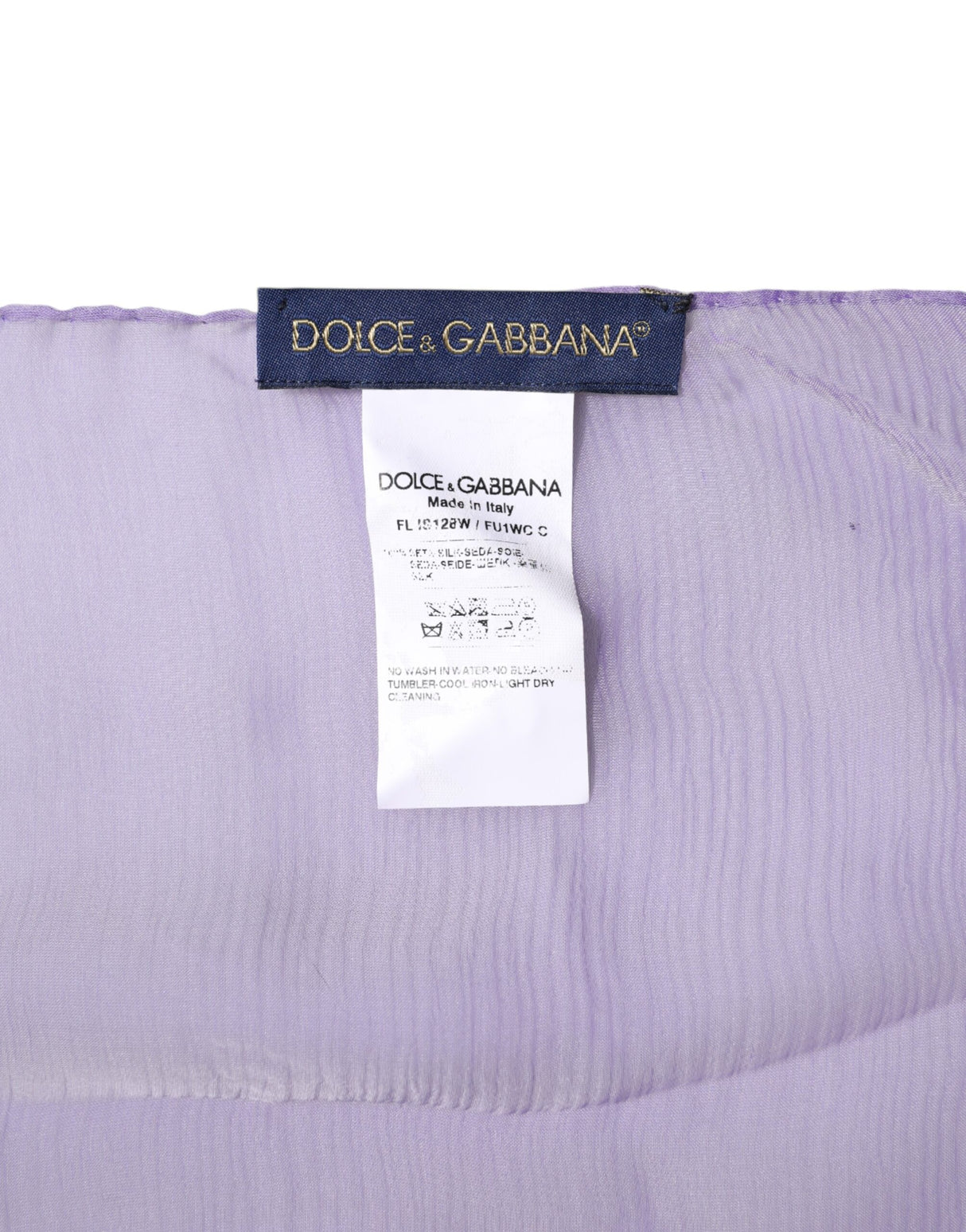 Dolce & Gabbana Purple Silk Rectangle Wrap Shawl Scarf