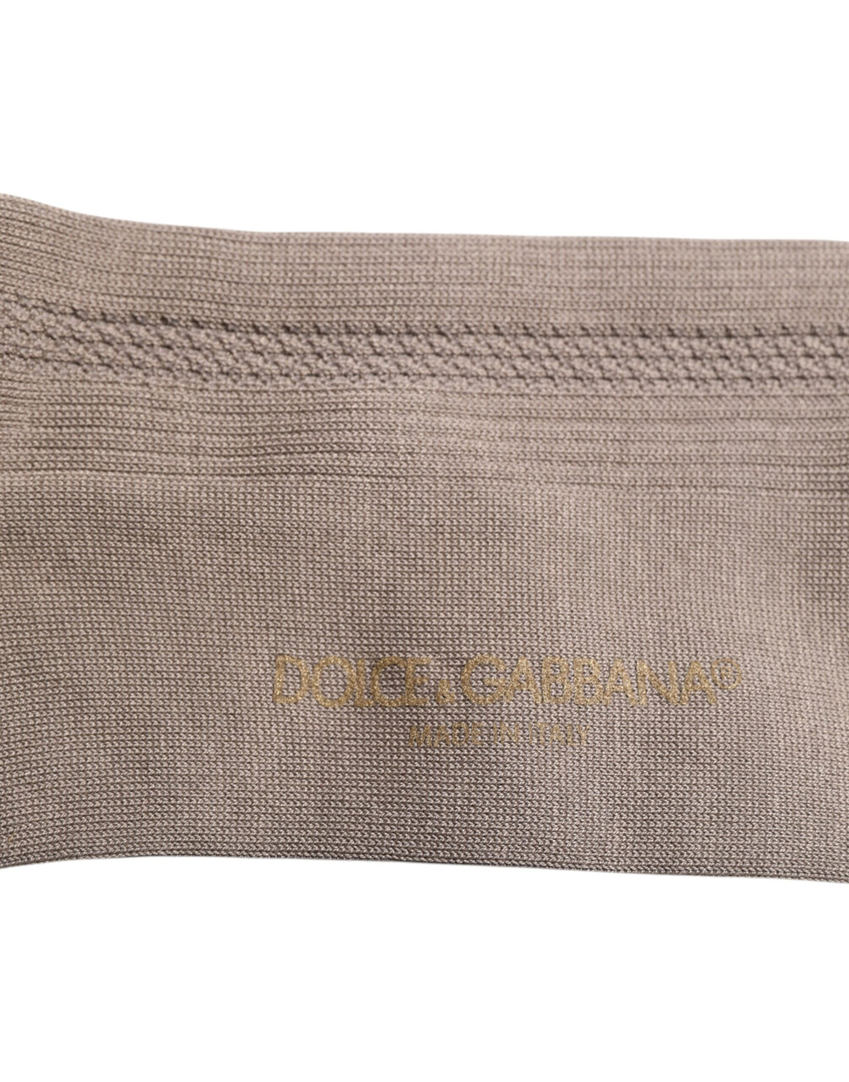Dolce & Gabbana Brown Cotton Stretch Logo Over Calf Socks