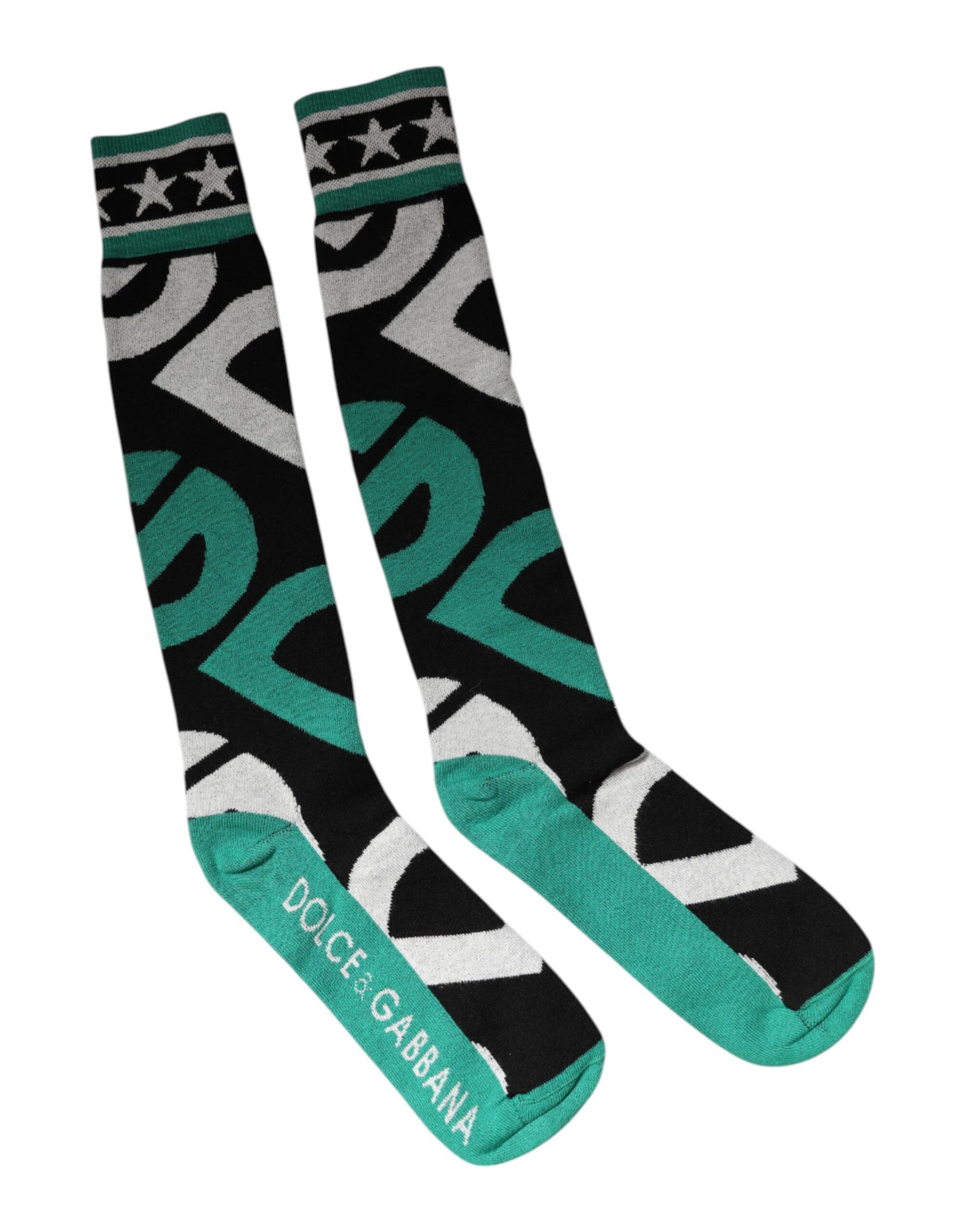 Dolce & Gabbana Multicolor Cotton Stretch Over Calf Socks