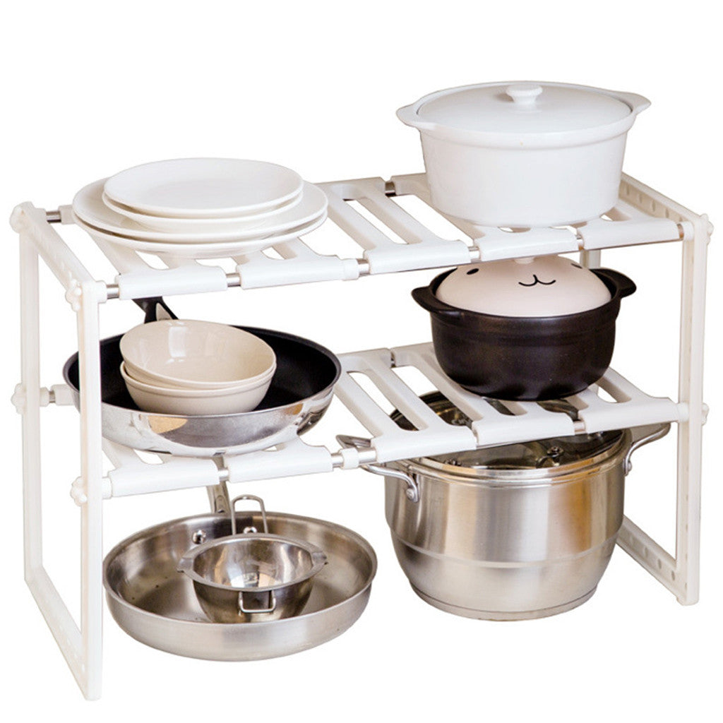 Expandable Kitchen Sink Organizer with Dual Layers