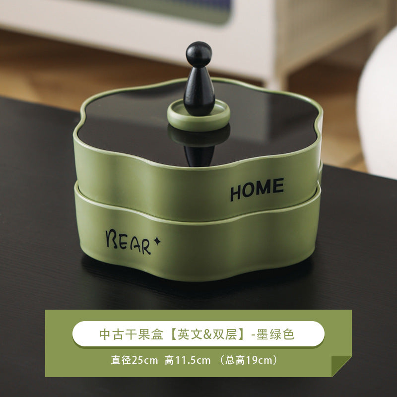 Elegant Multi-Layer Rotating Snack Organizer Tray
