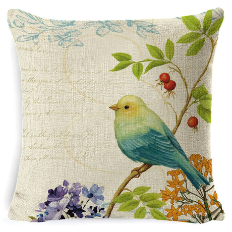 Vintage Country Animal Bird Pillow Cases for Home Decor