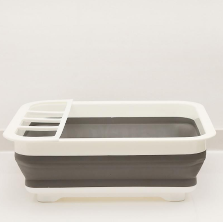 Folding Kitchen Drain Rack and Utensil Organizer