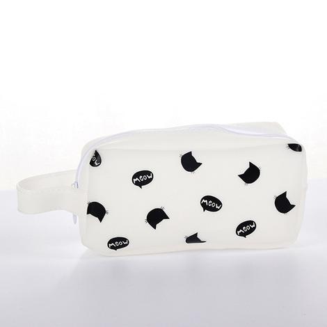 Cat Pencil Case, Silicone Stationery Organizer