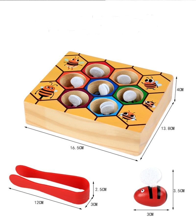 Wooden Busy Bee Educational Toy for Kids 0-6 Years