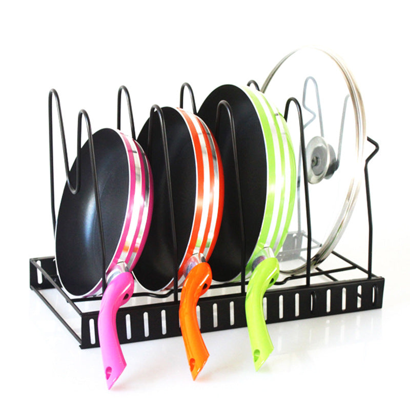 Multi-Layer Kitchen Floor Storage Rack for Pots and Boards