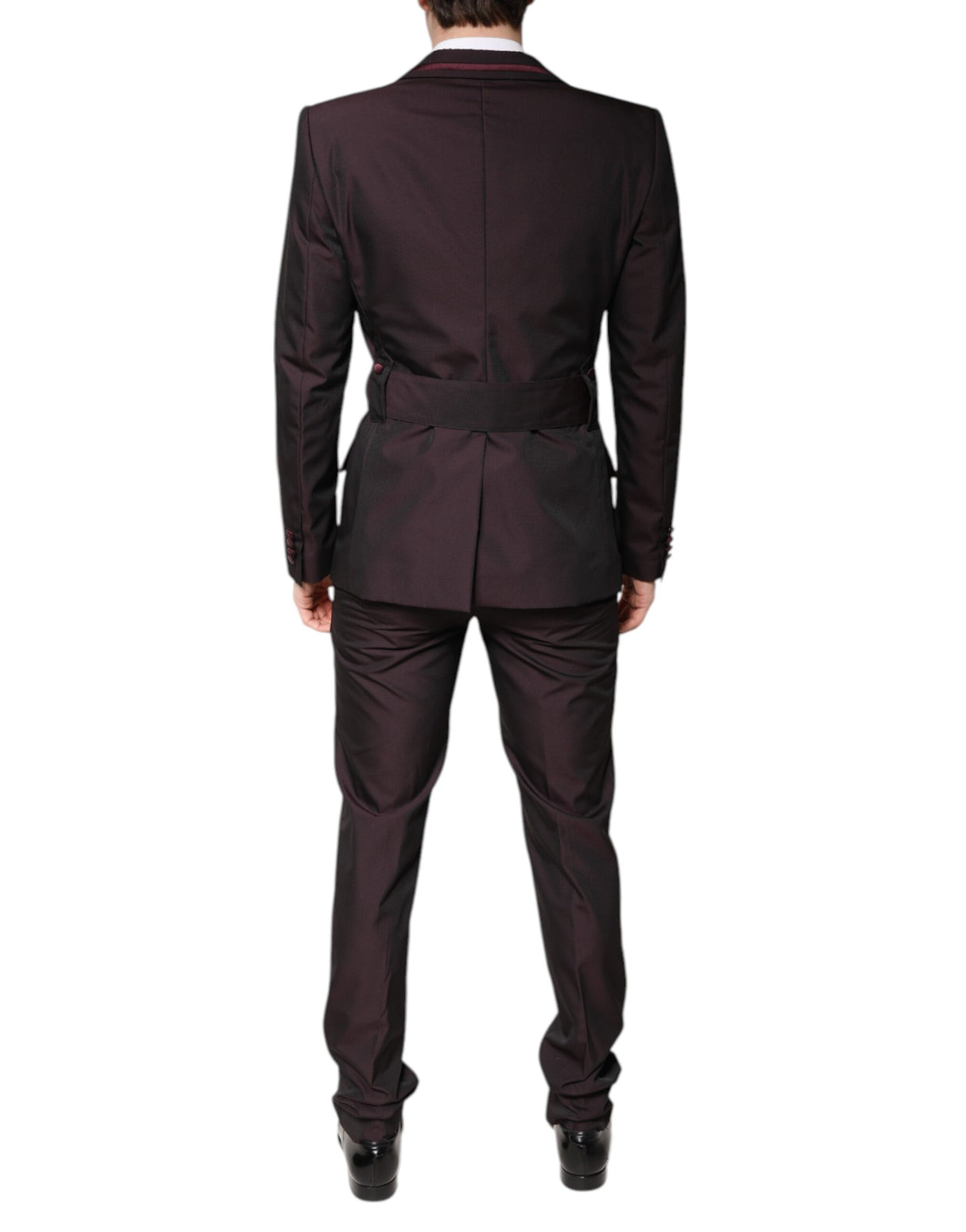 Dolce & Gabbana Maroon Single Breasted Formal 2 Piece Suit