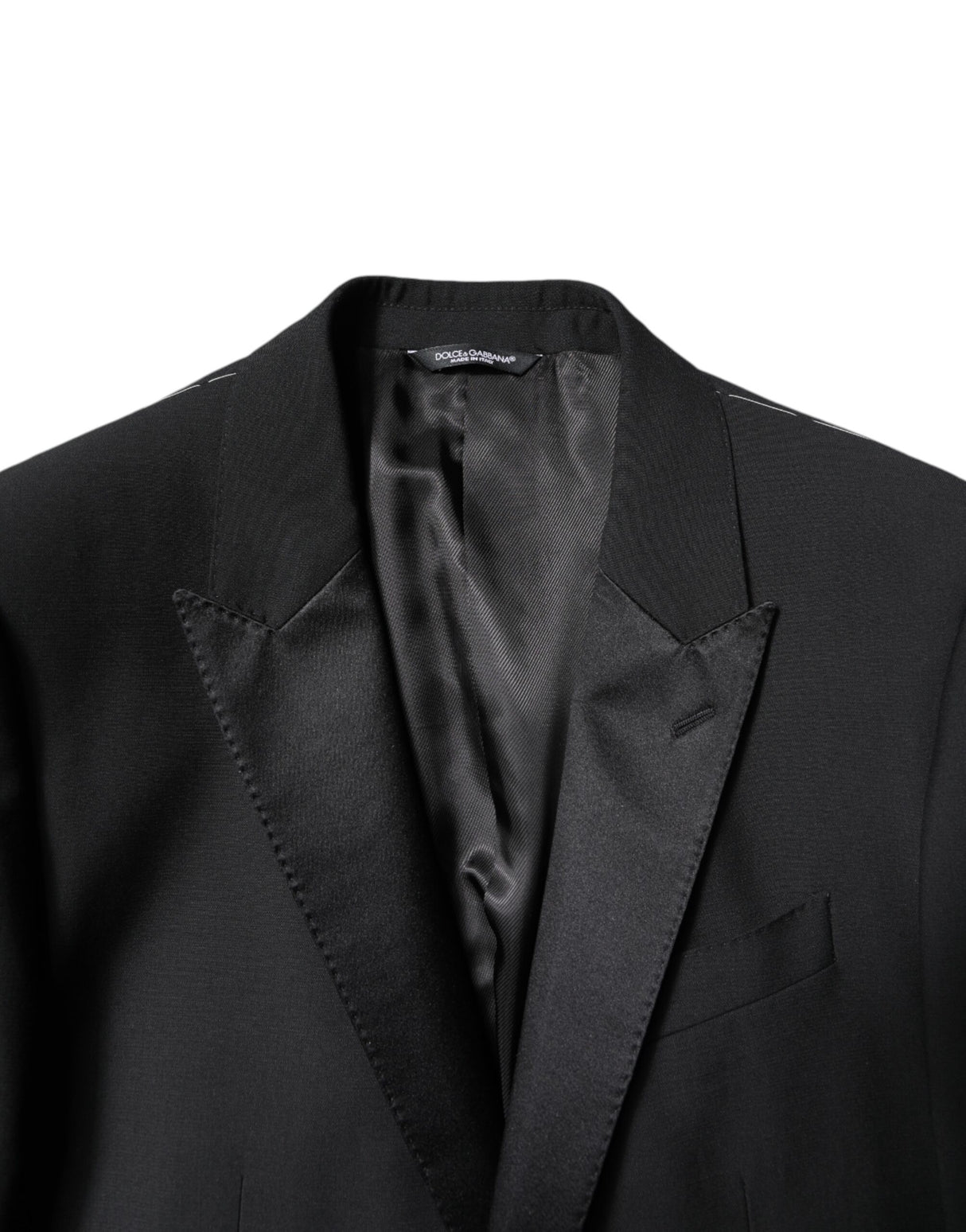 Dolce & Gabbana Black Wool Single Breasted Blazer Jacket