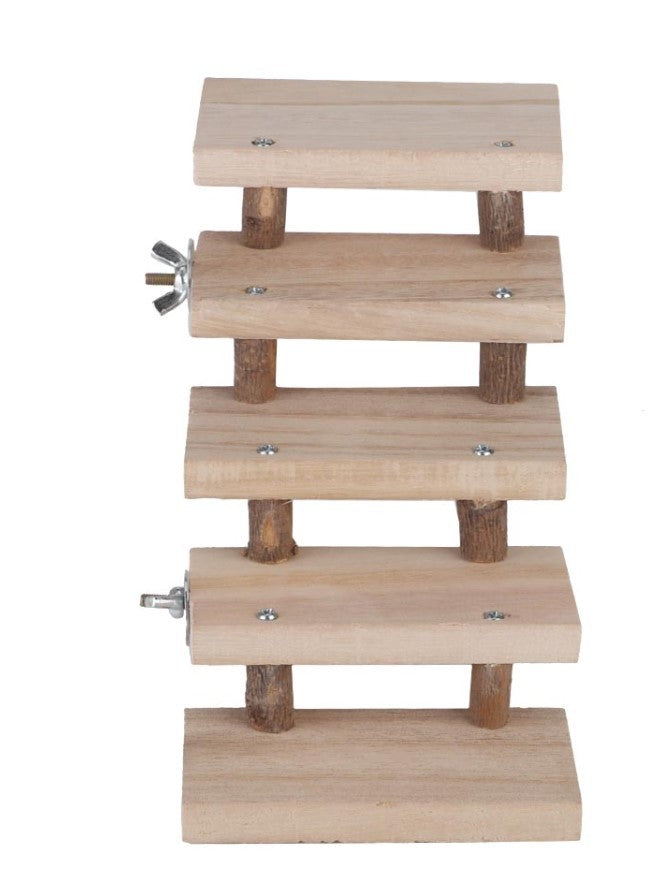 Hamster Jumping Board, Wooden Pet Ladder Toy for Parrots