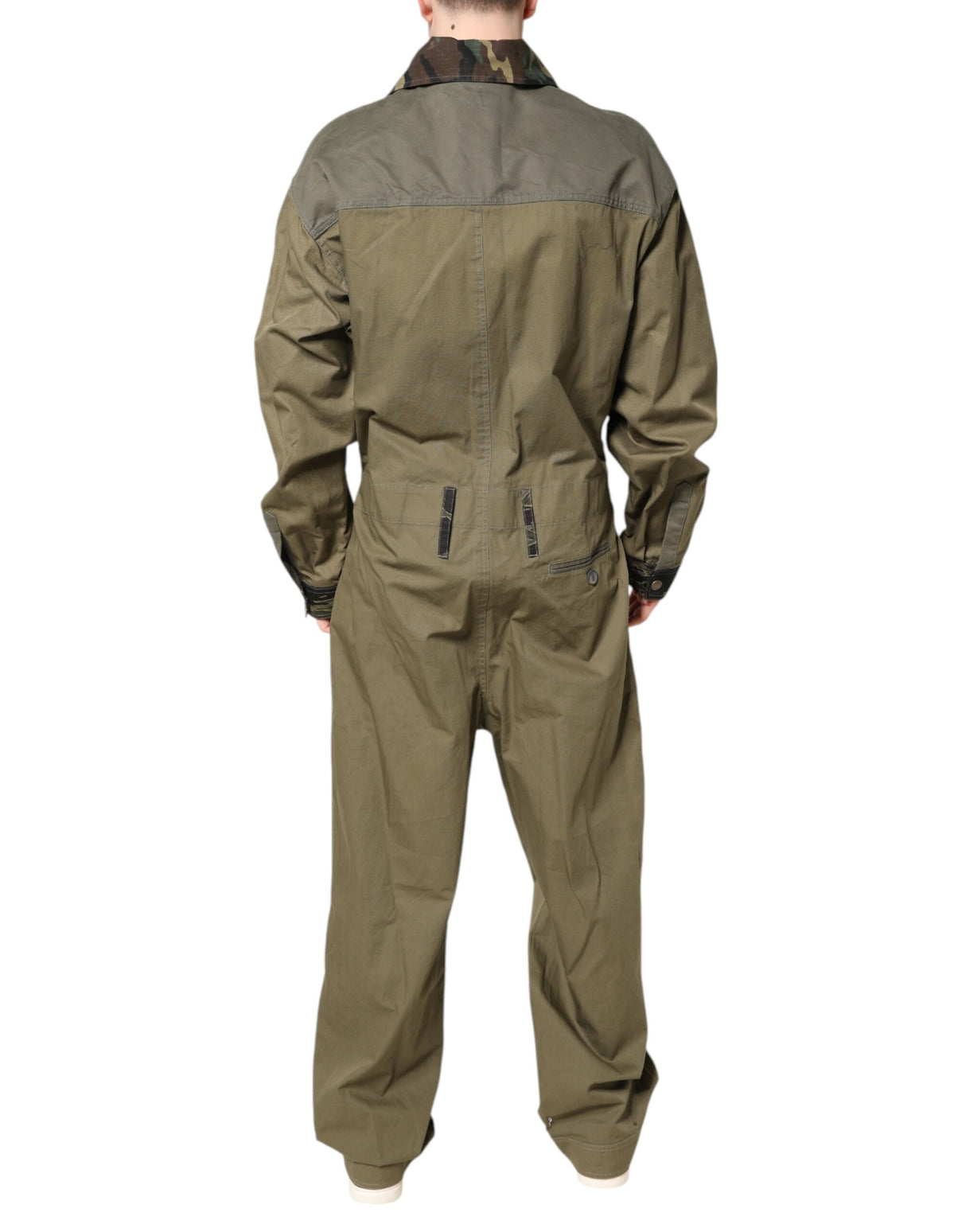 Dolce & Gabbana Brown Cotton Stretch Shirt Pants Casual Set