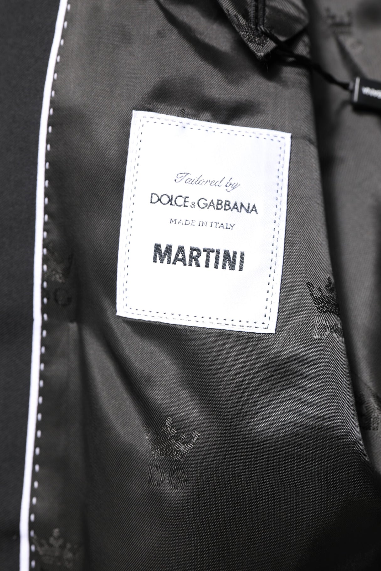 Dolce & Gabbana Black MARTINI Double Breasted Coat Blazer