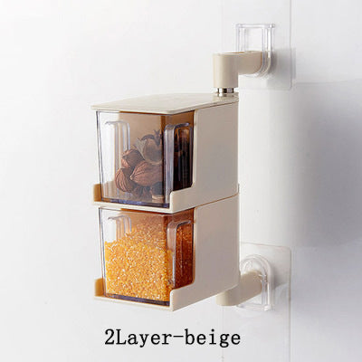 Creative Multifunctional Kitchen Spice Organizer Wall-Mounted