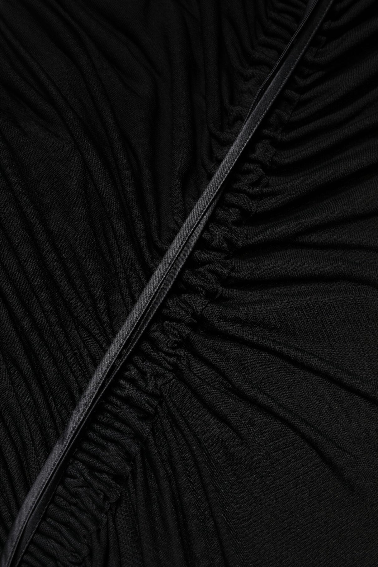 Dolce & Gabbana Black Mesh Trim Bodycon Long Sheath Dress