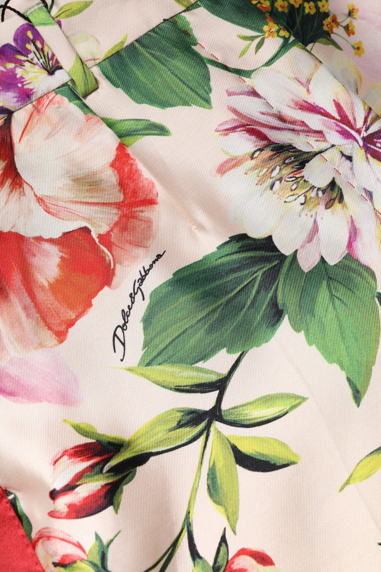 Dolce & Gabbana Multicolor Floral High Waist Straight Pants