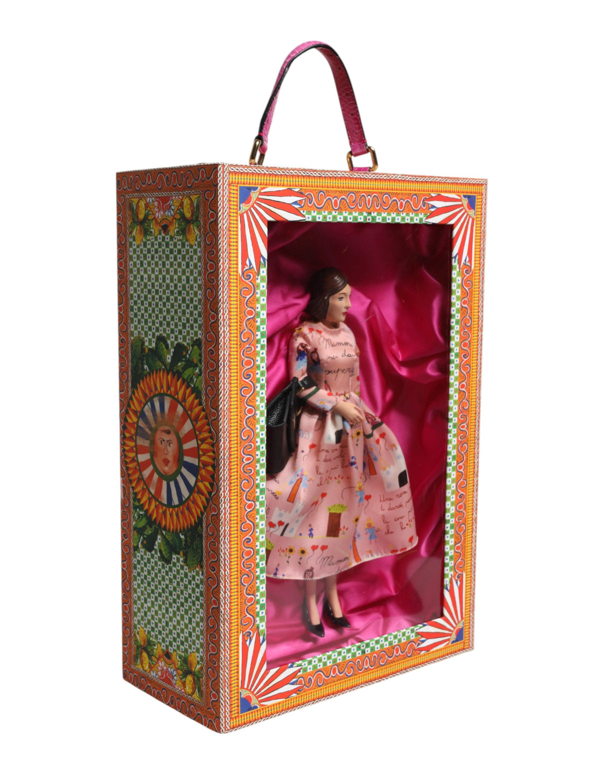 Dolce & Gabbana Pink Dress Ceramic Porcelain Fashion Leather Sicily Dolls
