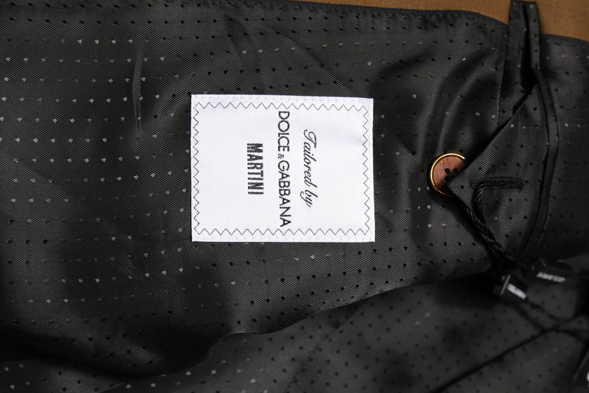 Dolce & Gabbana Brown MARTINI Single Breasted Coat Blazer