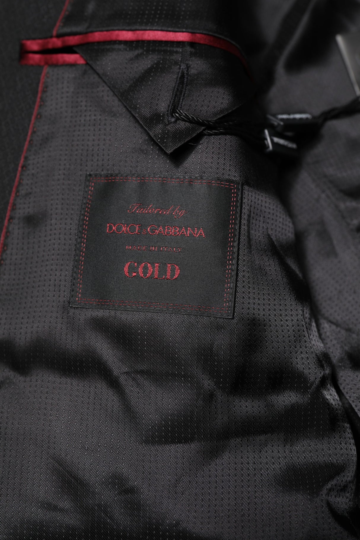 Dolce & Gabbana Black GOLD Single Breasted Suit Coat Blazer