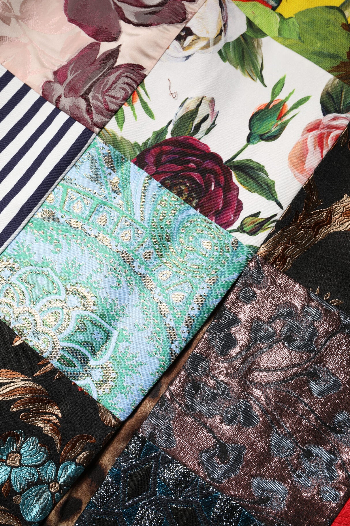 Dolce & Gabbana Multicolor Patchwork Sleeveless Sheath Dress